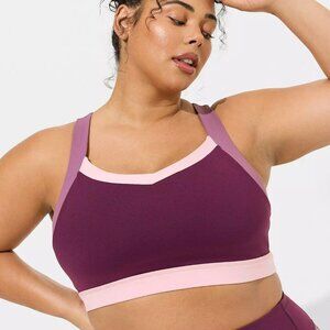 LIKE NEW! torrid Pink/Purple Colorblock Athletic Bra